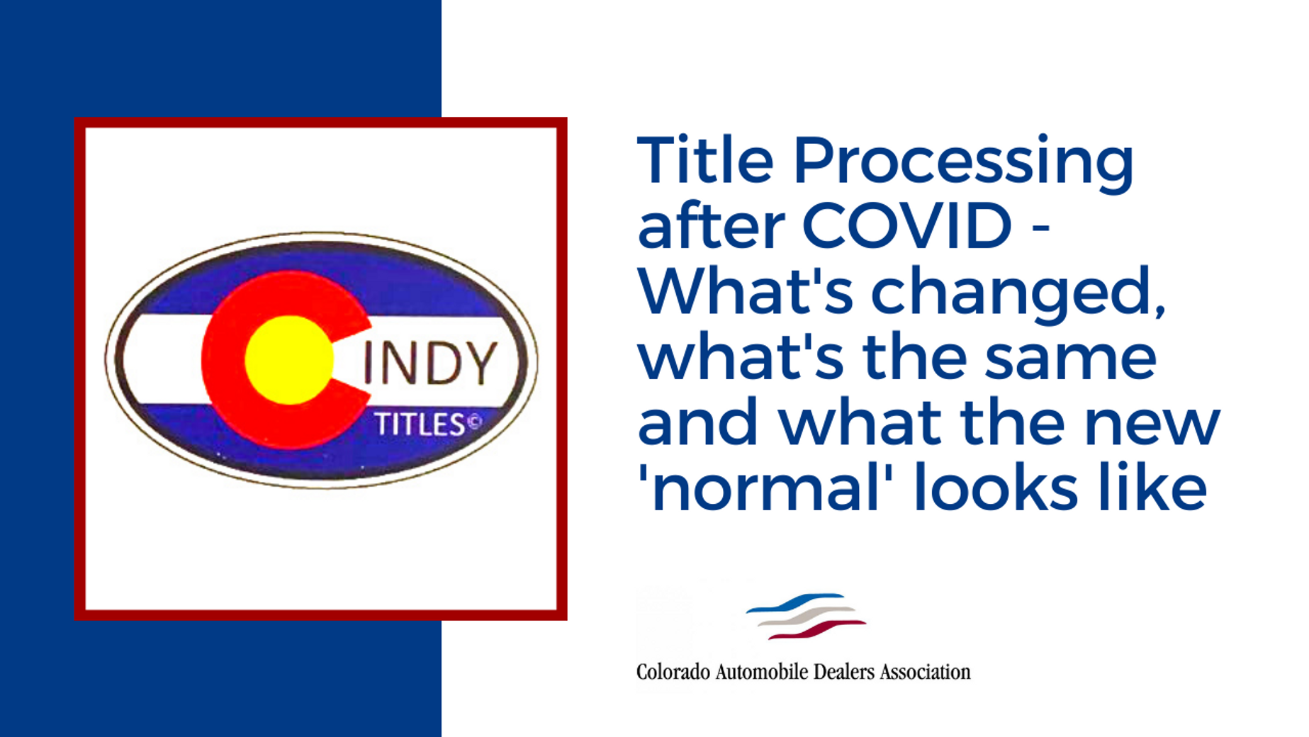 Title Processing after COVID - What's changed, what's the same and what the new 'normal' looks like